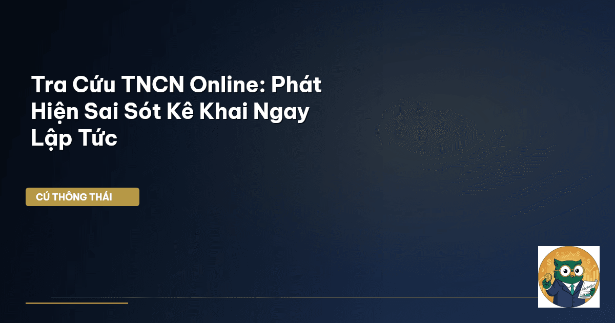 Tra Cứu TNCN Online: Phát Hiện Sai Sót Kê Khai Ngay Lập Tức