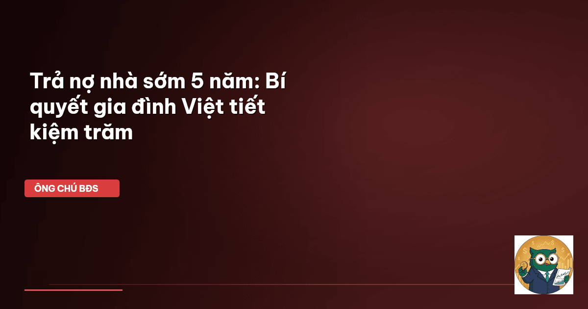 trả nợ vay mua nhà sớm