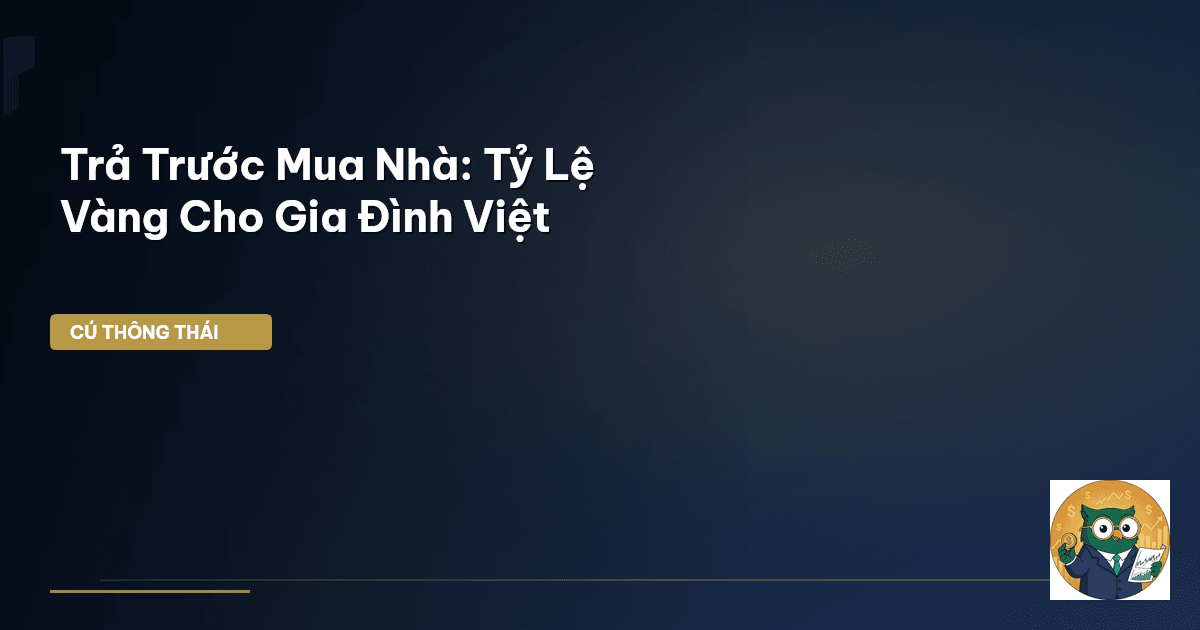 Trả Trước Mua Nhà: Tỷ Lệ Vàng Cho Gia Đình Việt