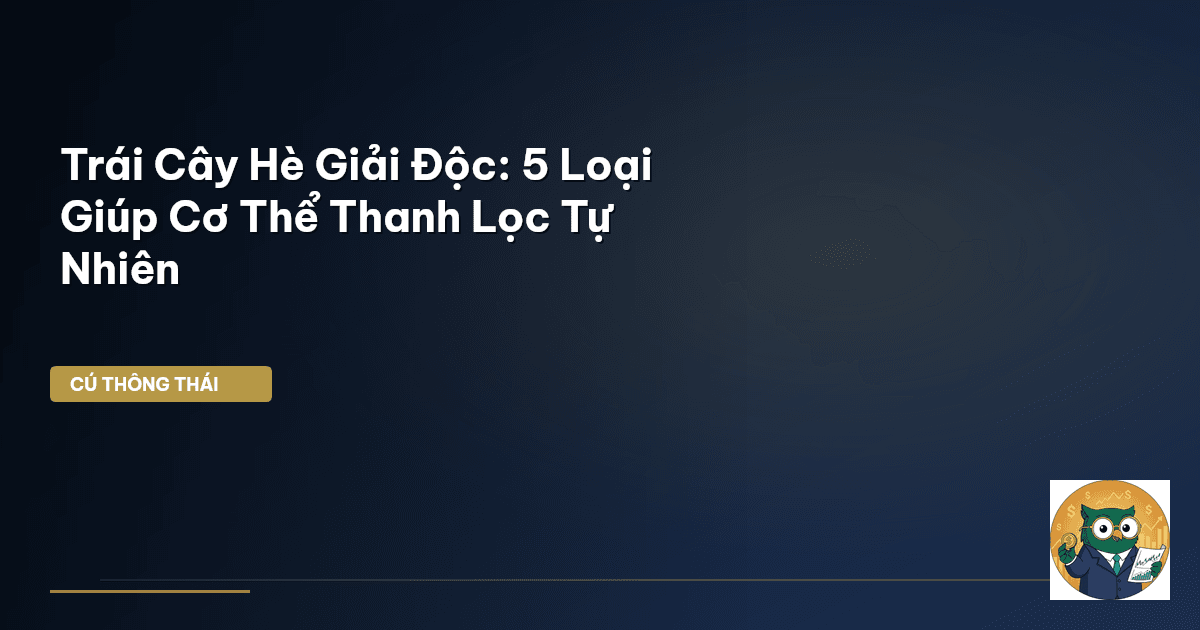 Trái Cây Hè Giải Độc: 5 Loại Giúp Cơ Thể Thanh Lọc Tự Nhiên