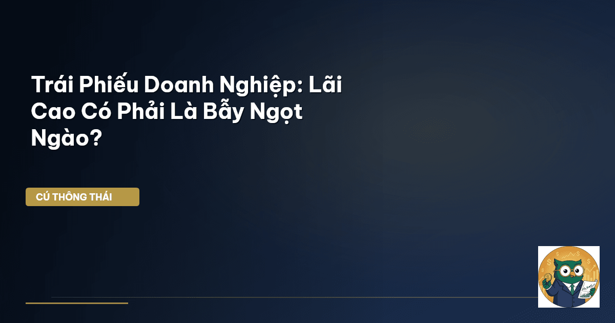 Trái Phiếu Doanh Nghiệp: Lãi Cao Có Phải Là Bẫy Ngọt Ngào?