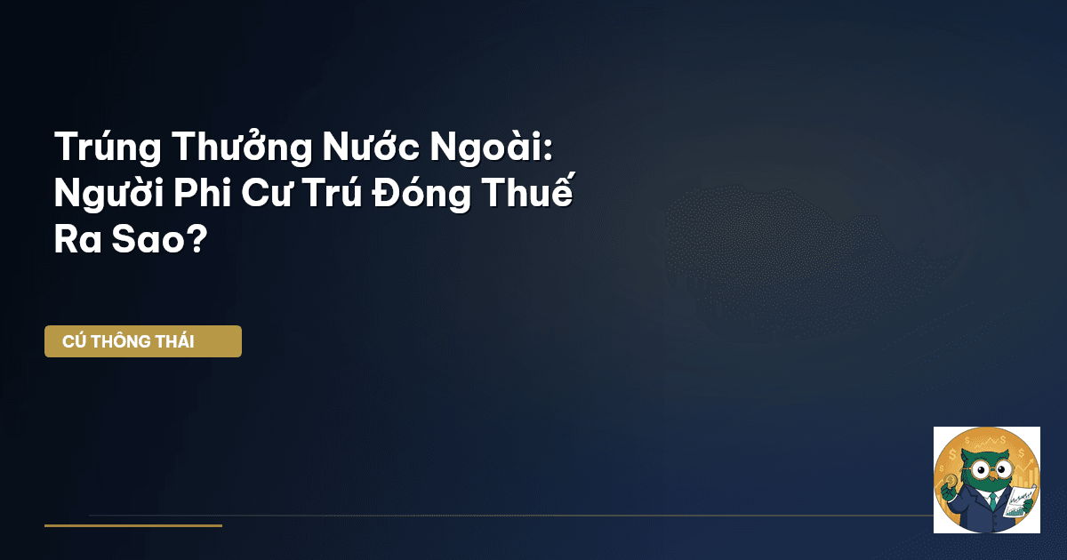 Trúng Thưởng Nước Ngoài: Người Phi Cư Trú Đóng Thuế Ra Sao?