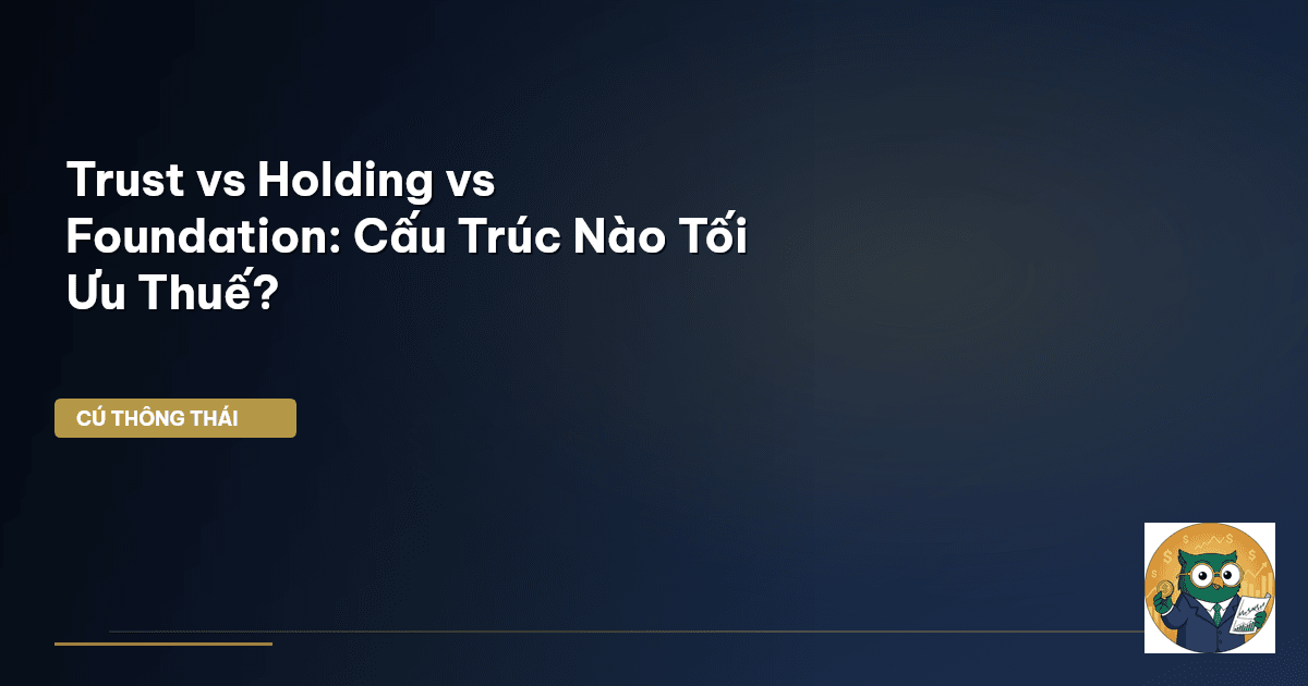 Trust vs Holding vs Foundation: Cấu Trúc Nào Tối Ưu Thuế?