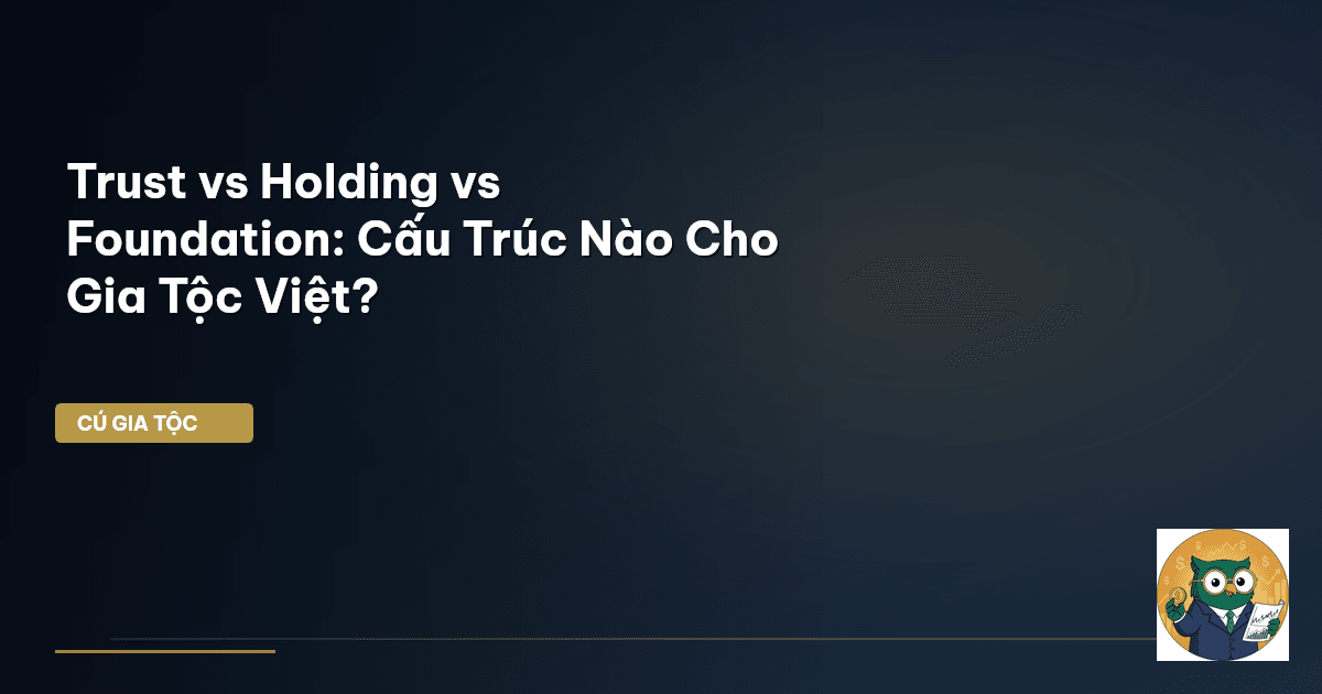 Trust vs Holding vs Foundation: Cấu Trúc Nào Cho Gia Tộc Việt?