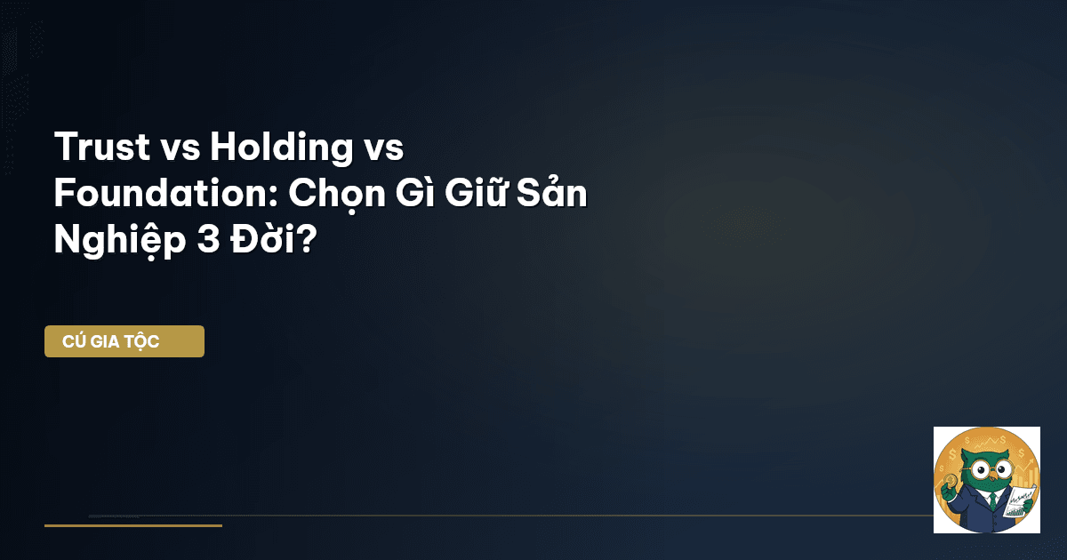 Trust vs Holding vs Foundation: Chọn Gì Giữ Sản Nghiệp 3 Đời?