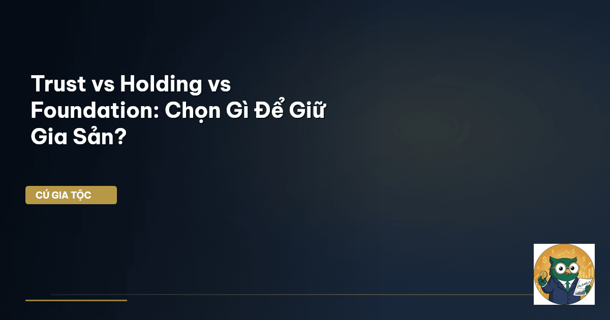 Trust vs Holding vs Foundation: Chọn Gì Để Giữ Gia Sản?