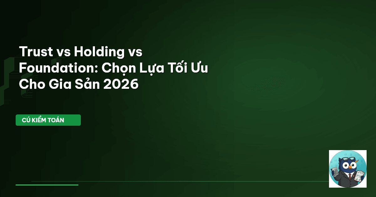Trust vs Holding vs Foundation: Chọn Lựa Tối Ưu Cho Gia Sản 2026