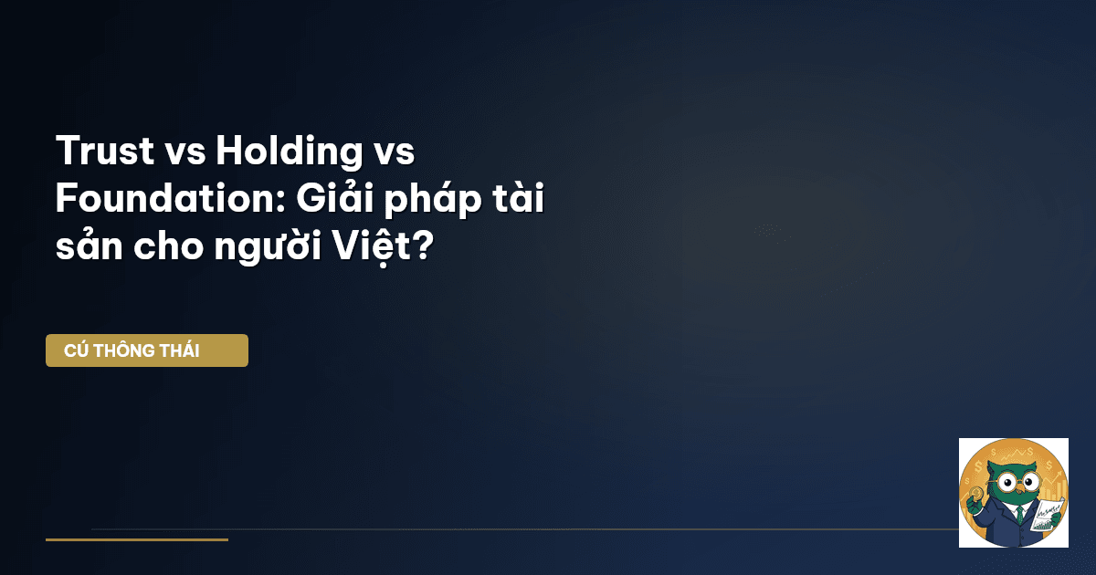 Trust vs Holding vs Foundation: Giải pháp tài sản cho người Việt?