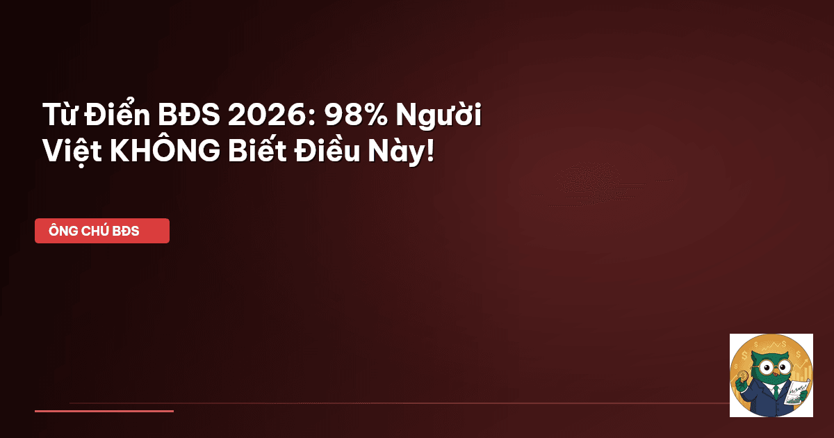 từ điển bds 2026