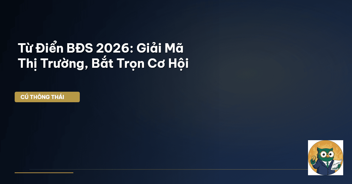 Từ Điển BĐS 2026: Giải Mã Thị Trường, Bắt Trọn Cơ Hội