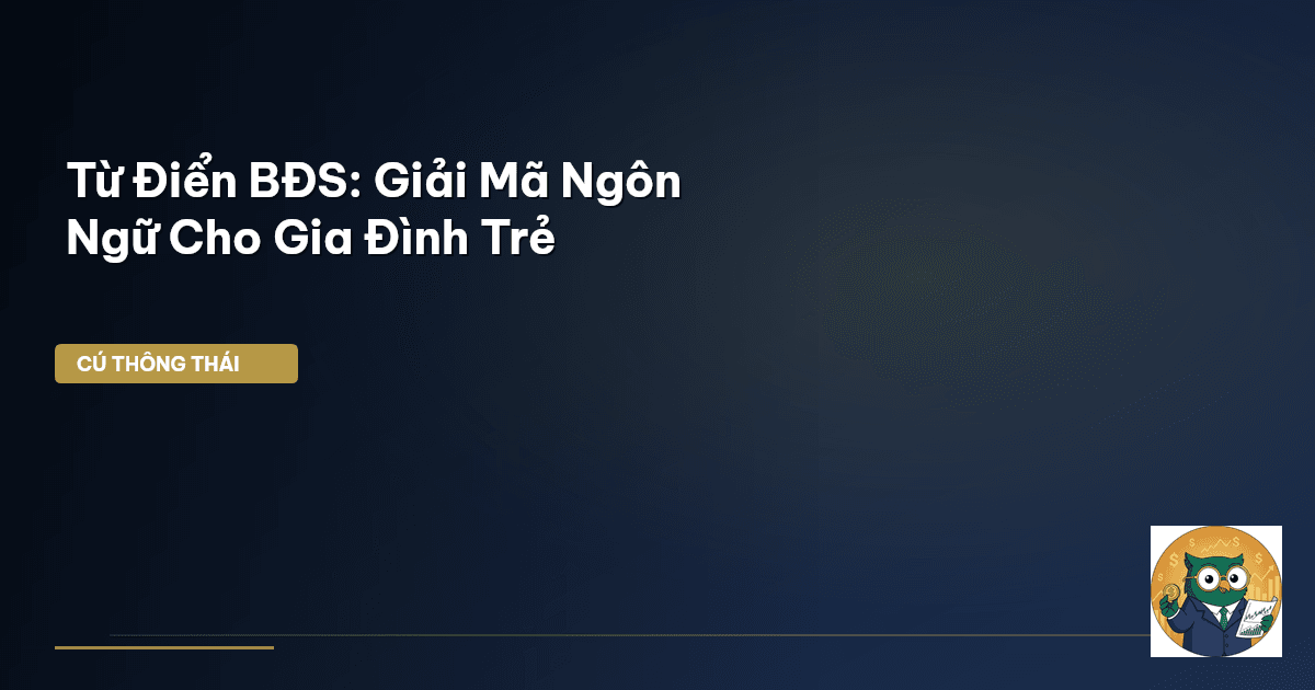 Từ Điển BĐS: Giải Mã Ngôn Ngữ Cho Gia Đình Trẻ