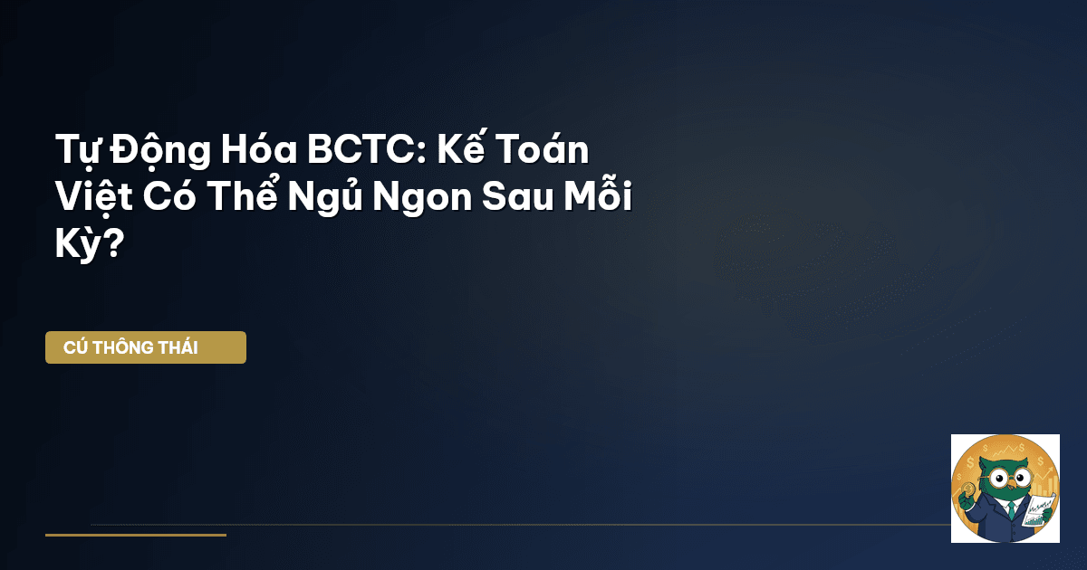 Tự Động Hóa BCTC: Kế Toán Việt Có Thể Ngủ Ngon Sau Mỗi Kỳ?