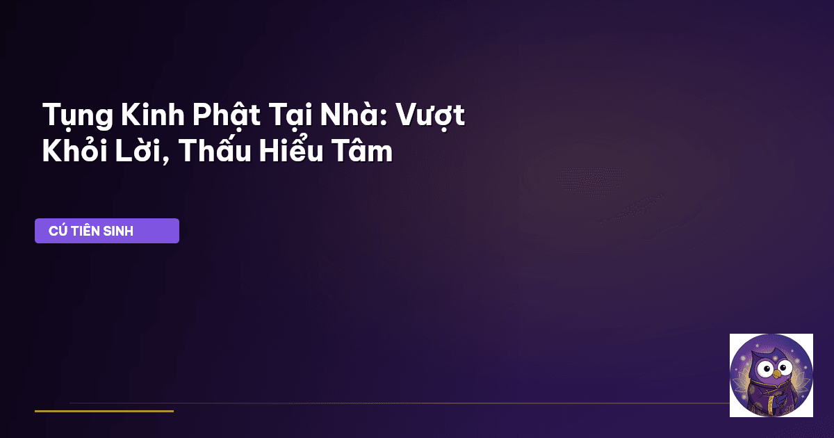 tụng kinh phật tại nhà
