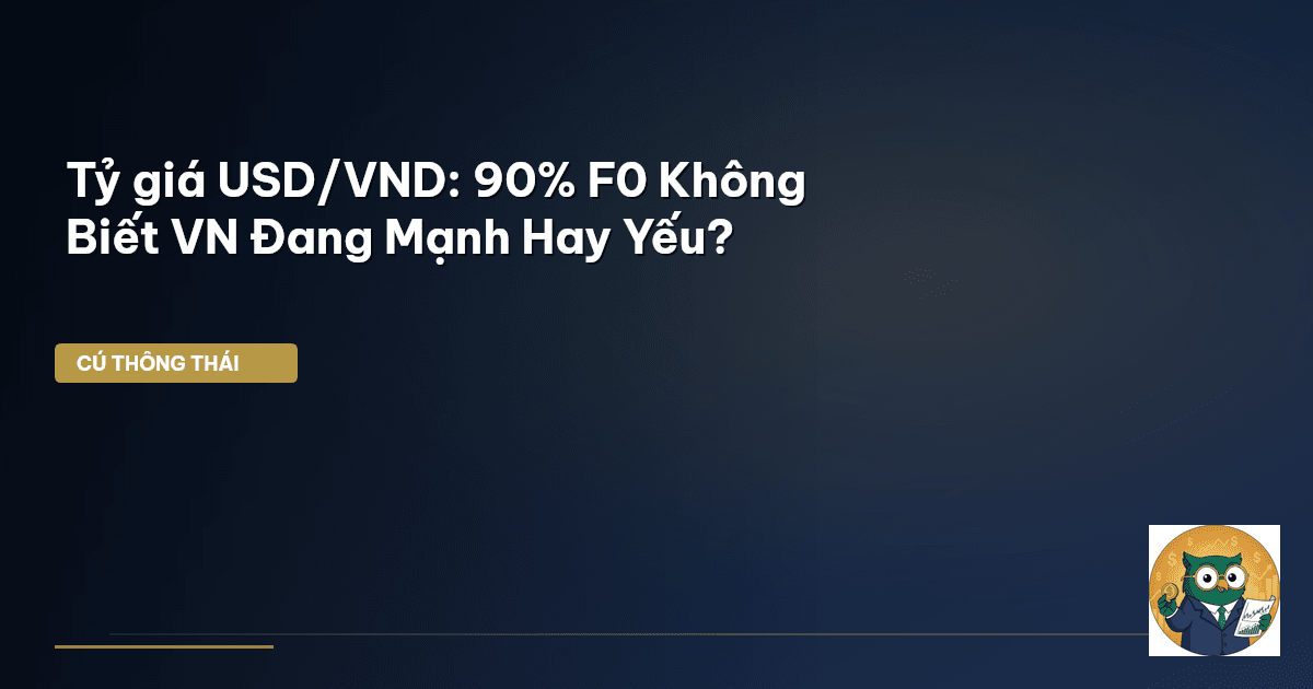 Tỷ giá USD/VND: 90% F0 Không Biết VN Đang Mạnh Hay Yếu?