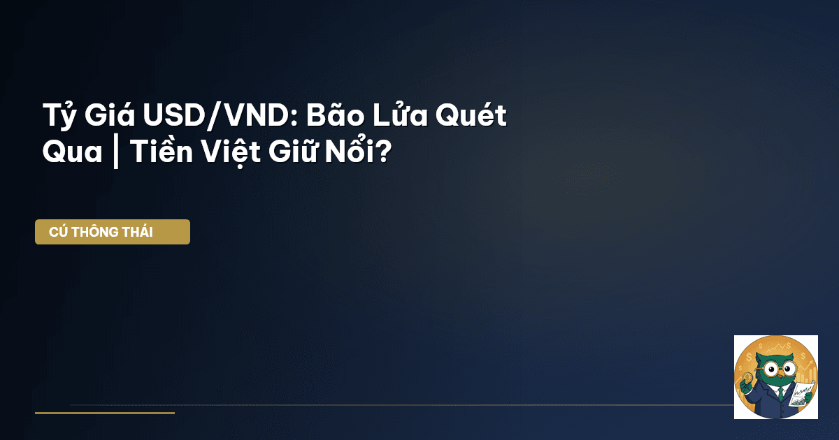 Tỷ Giá USD/VND: Bão Lửa Quét Qua | Tiền Việt Giữ Nổi?