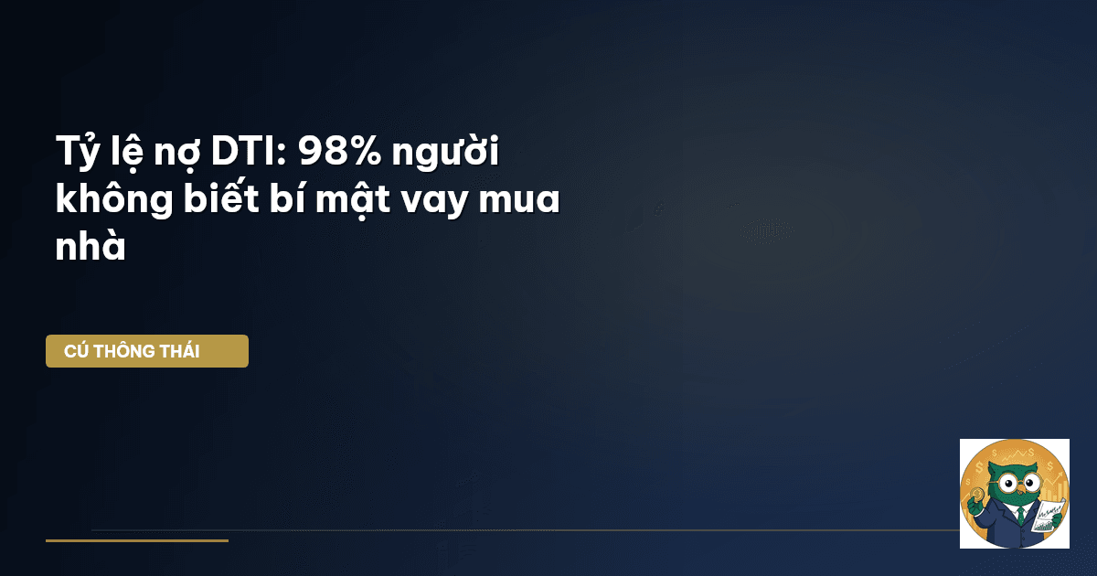 Tỷ lệ nợ DTI: 98% người không biết bí mật vay mua nhà