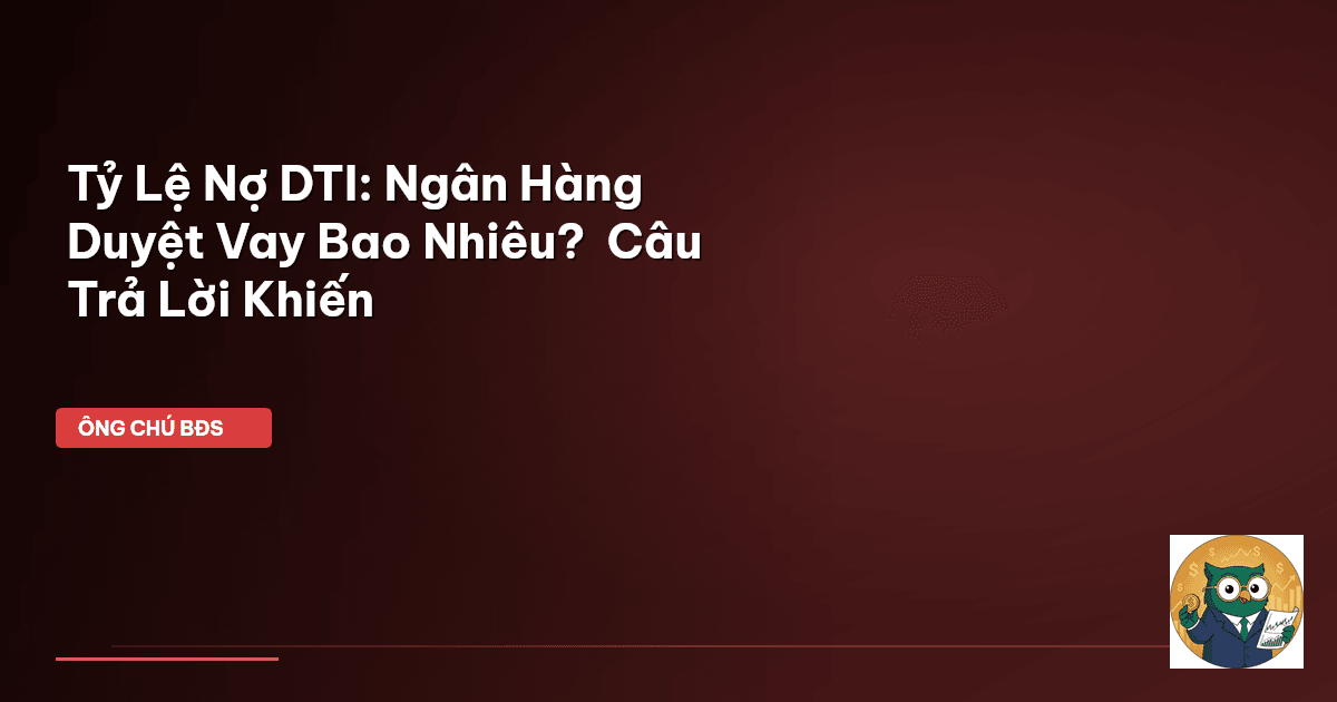 Tỷ Lệ Nợ DTI: Ngân Hàng Duyệt Vay Bao Nhiêu? – Câu Trả Lời Khiến