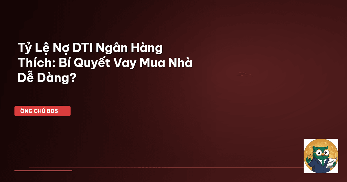 Tỷ Lệ Nợ DTI Ngân Hàng Thích: Bí Quyết Vay Mua Nhà Dễ Dàng?