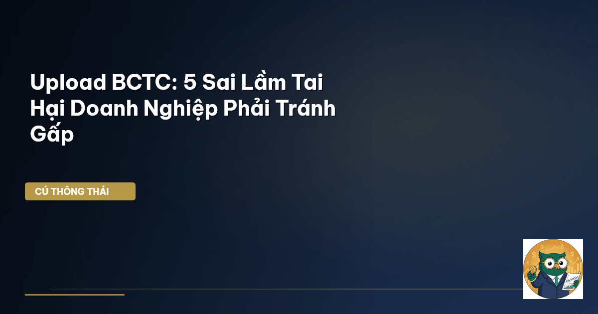 Upload BCTC: 5 Sai Lầm Tai Hại Doanh Nghiệp Phải Tránh Gấp