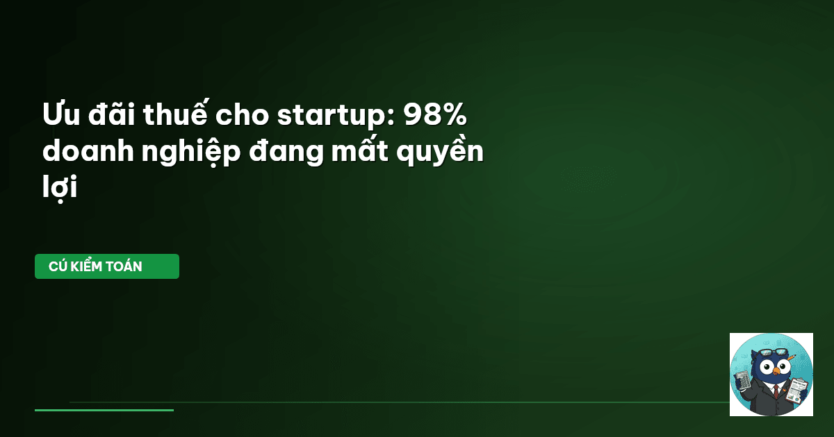 ưu đãi thuế startup