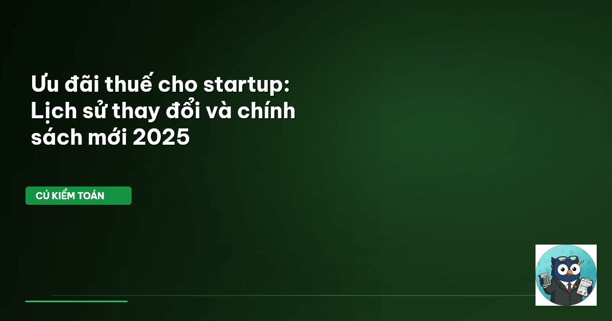 ưu đãi thuế startup