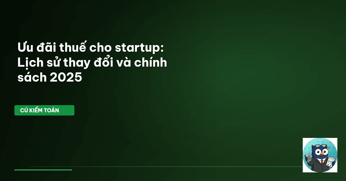 ưu đãi thuế startup
