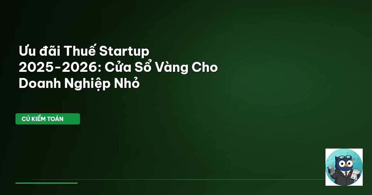 ưu đãi thuế startup