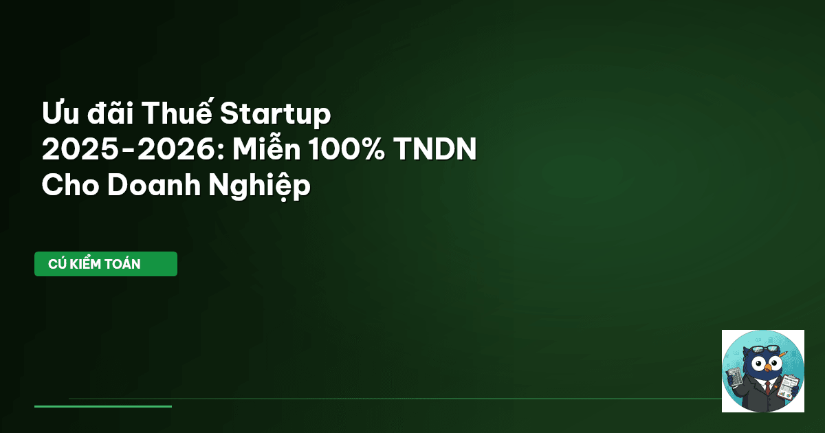 ưu đãi thuế startup