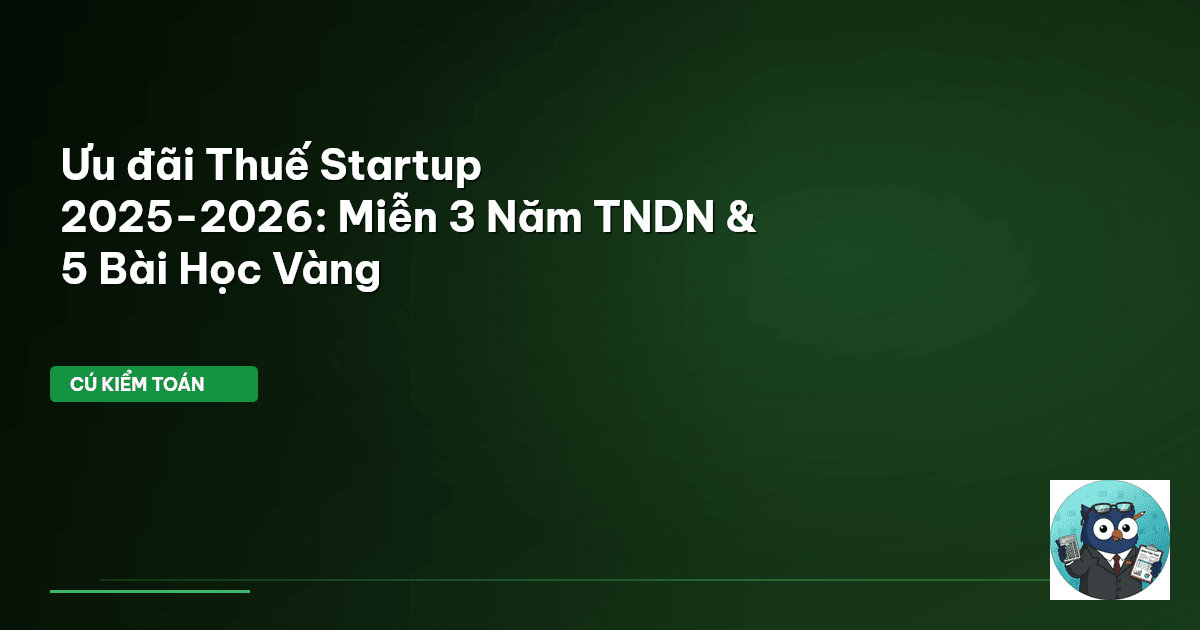 ưu đãi thuế startup