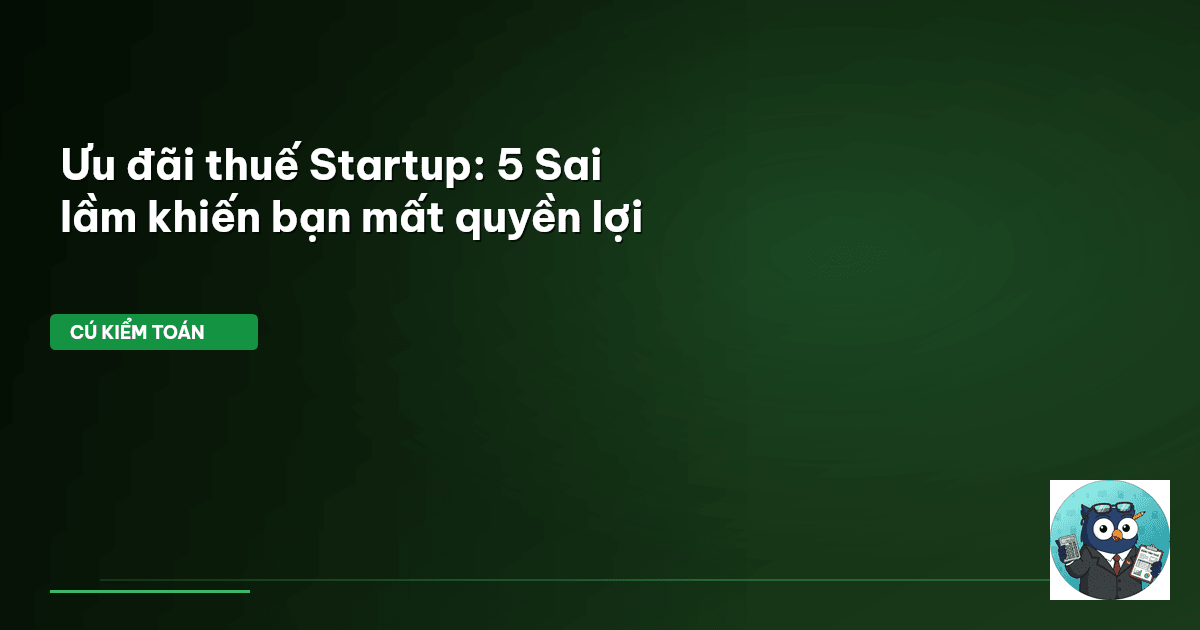 ưu đãi thuế startup
