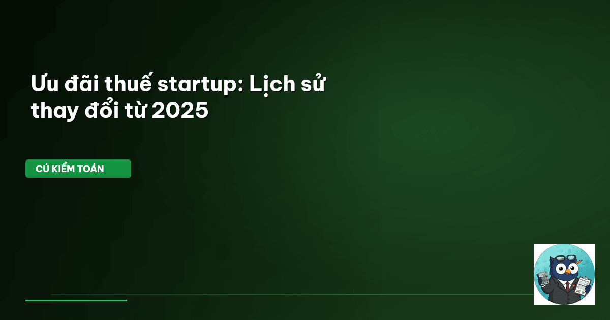 ưu đãi thuế startup