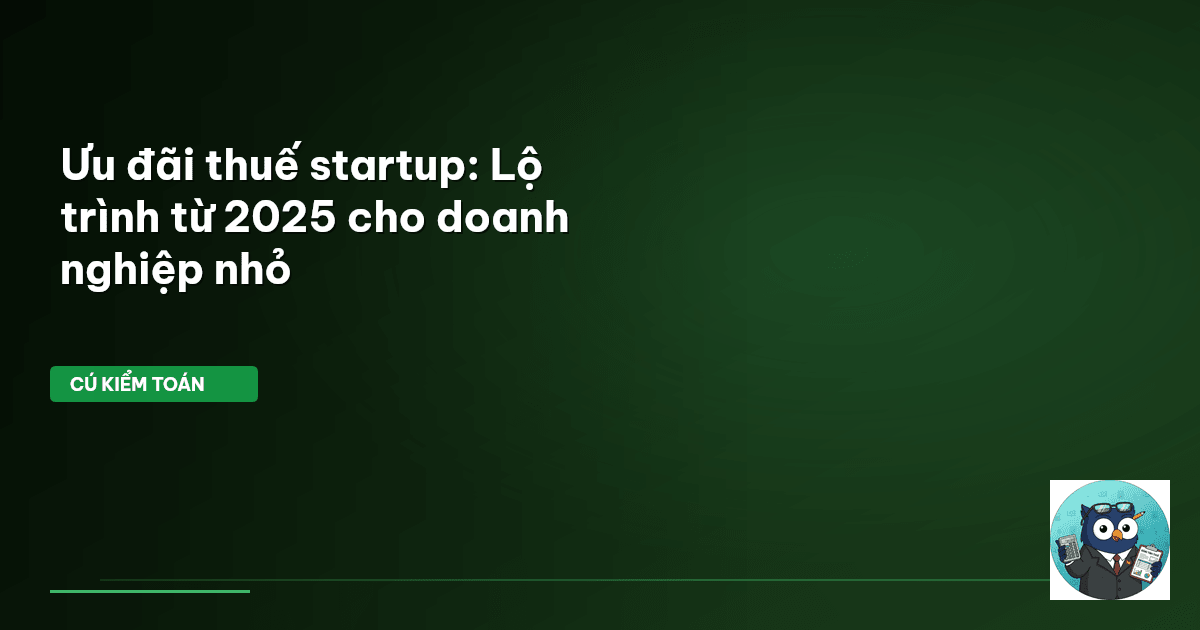 ưu đãi thuế startup