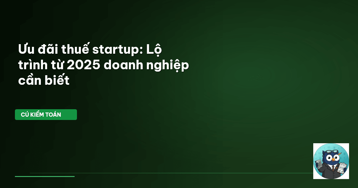ưu đãi thuế startup