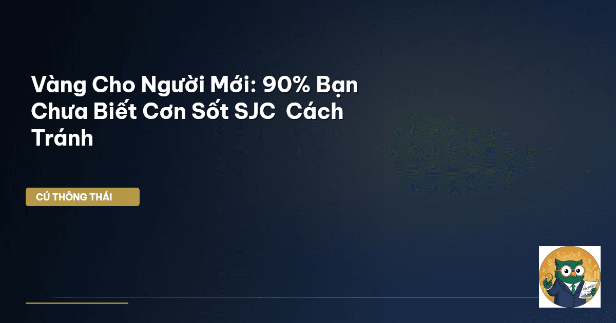 Vàng Cho Người Mới: 90% Bạn Chưa Biết Cơn Sốt SJC & Cách Tránh