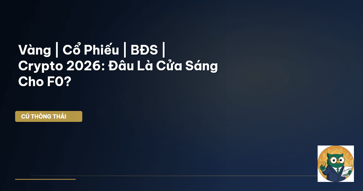 Vàng | Cổ Phiếu | BĐS | Crypto 2026: Đâu Là ‘Cửa Sáng’ Cho F0?