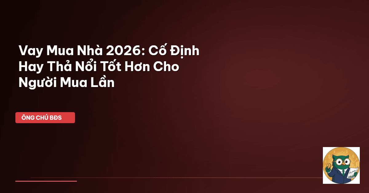 Vay Mua Nhà 2026: Cố Định Hay Thả Nổi Tốt Hơn Cho Người Mua Lần