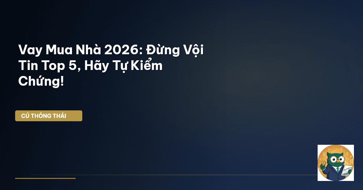 Vay Mua Nhà 2026: Đừng Vội Tin ‘Top 5’, Hãy Tự Kiểm Chứng!