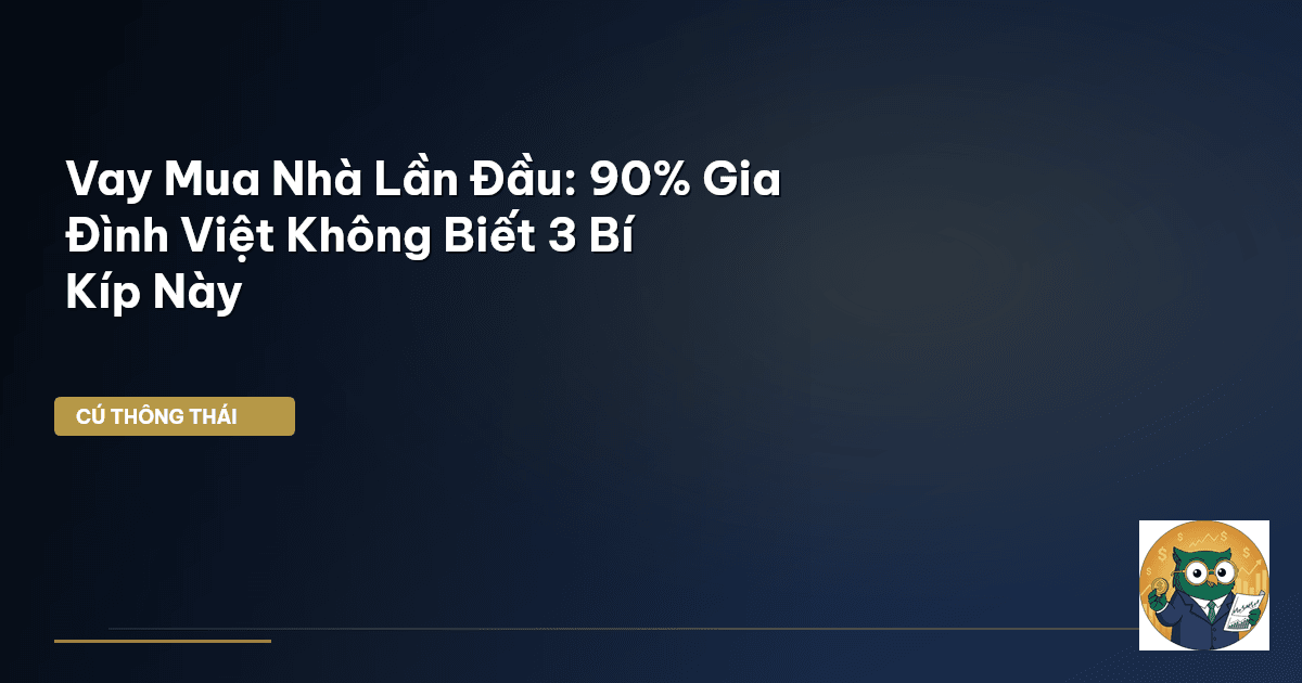 Vay Mua Nhà Lần Đầu: 90% Gia Đình Việt Không Biết 3 Bí Kíp Này