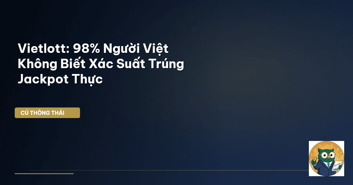 Vietlott: 98% Người Việt Không Biết Xác Suất Trúng Jackpot Thực