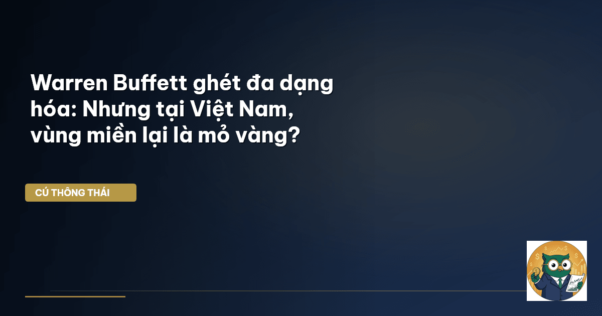 Warren Buffett ghét đa dạng hóa: Nhưng tại Việt Nam, vùng miền lại là 'mỏ vàng'?