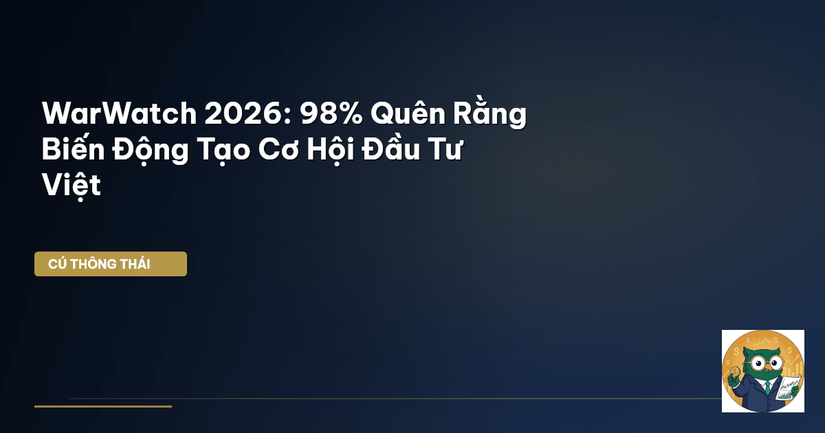WarWatch 2026: 98% Quên Rằng Biến Động Tạo Cơ Hội Đầu Tư Việt