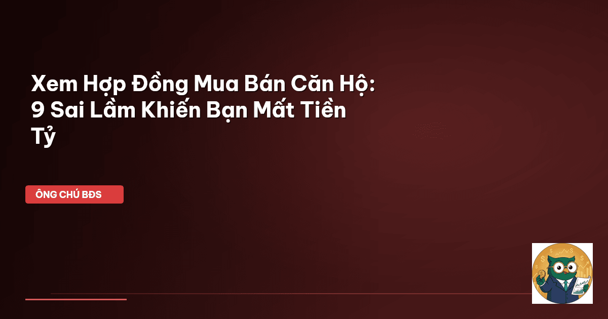 hợp đồng mua bán căn hộ
