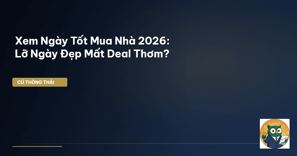 Xem Ngày Tốt Mua Nhà 2026: Lỡ Ngày Đẹp Mất Deal Thơm?