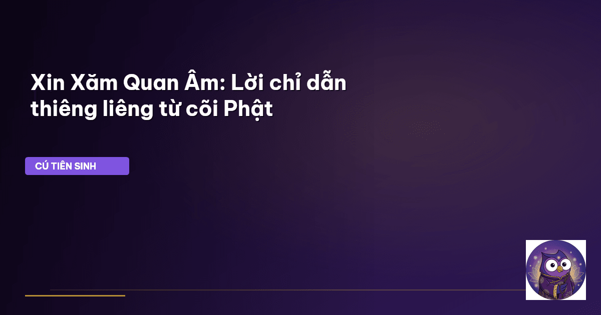 Xin Xăm Quan Âm