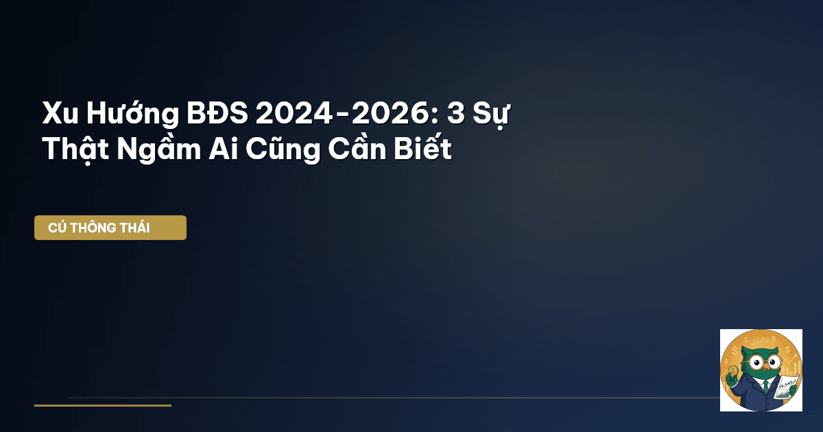 Xu Hướng BĐS 2024-2026: 3 Sự Thật Ngầm Ai Cũng Cần Biết