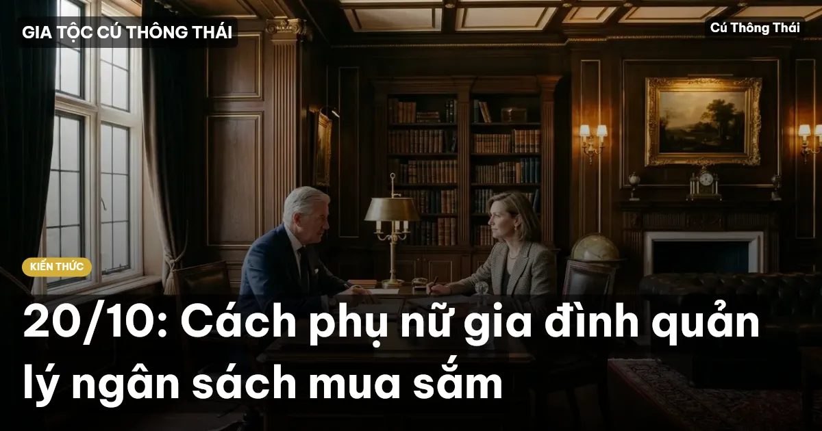 20/10: Cách phụ nữ gia đình quản lý ngân sách mua sắm