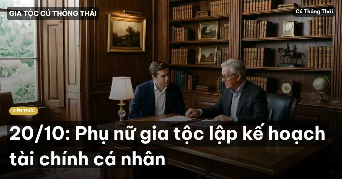 20/10: Phụ nữ gia tộc lập kế hoạch tài chính cá nhân