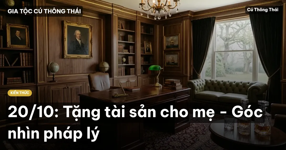 20/10: Tặng tài sản cho mẹ - Góc nhìn pháp lý