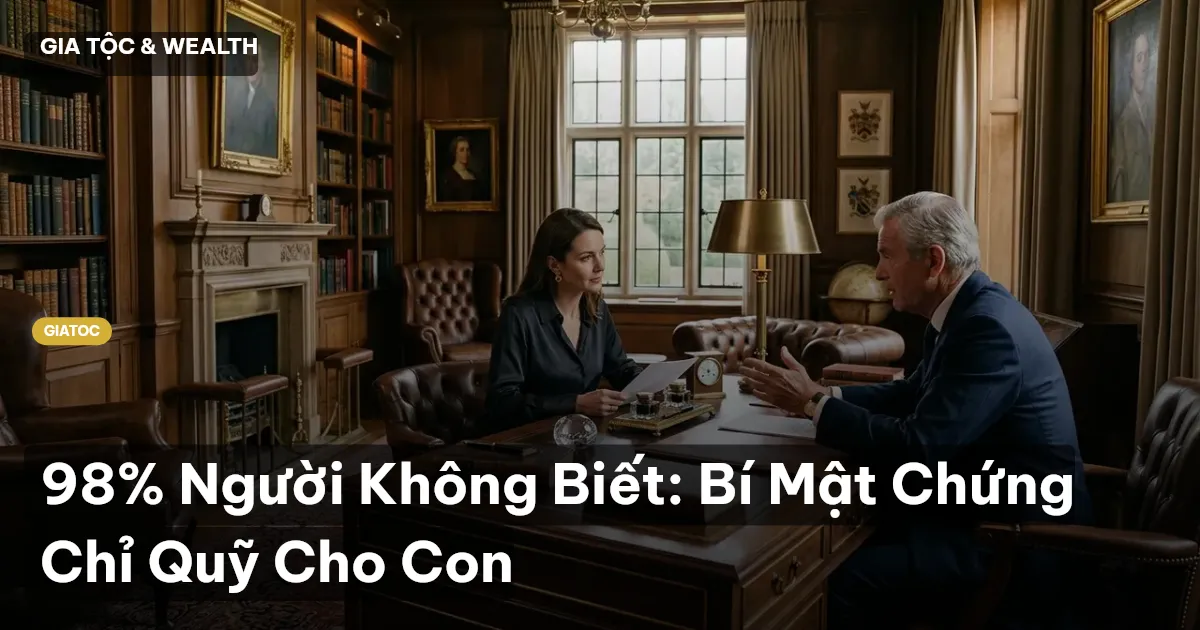 chứng chỉ quỹ cho con