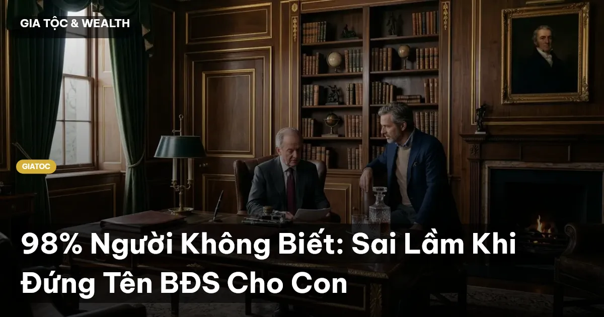 đứng tên bất động sản cho con